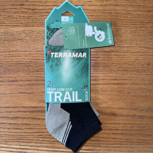 NIP Adult Med Terramar Hemp Loe Cut DriRelease Performance Trail Socks (2 Pack)